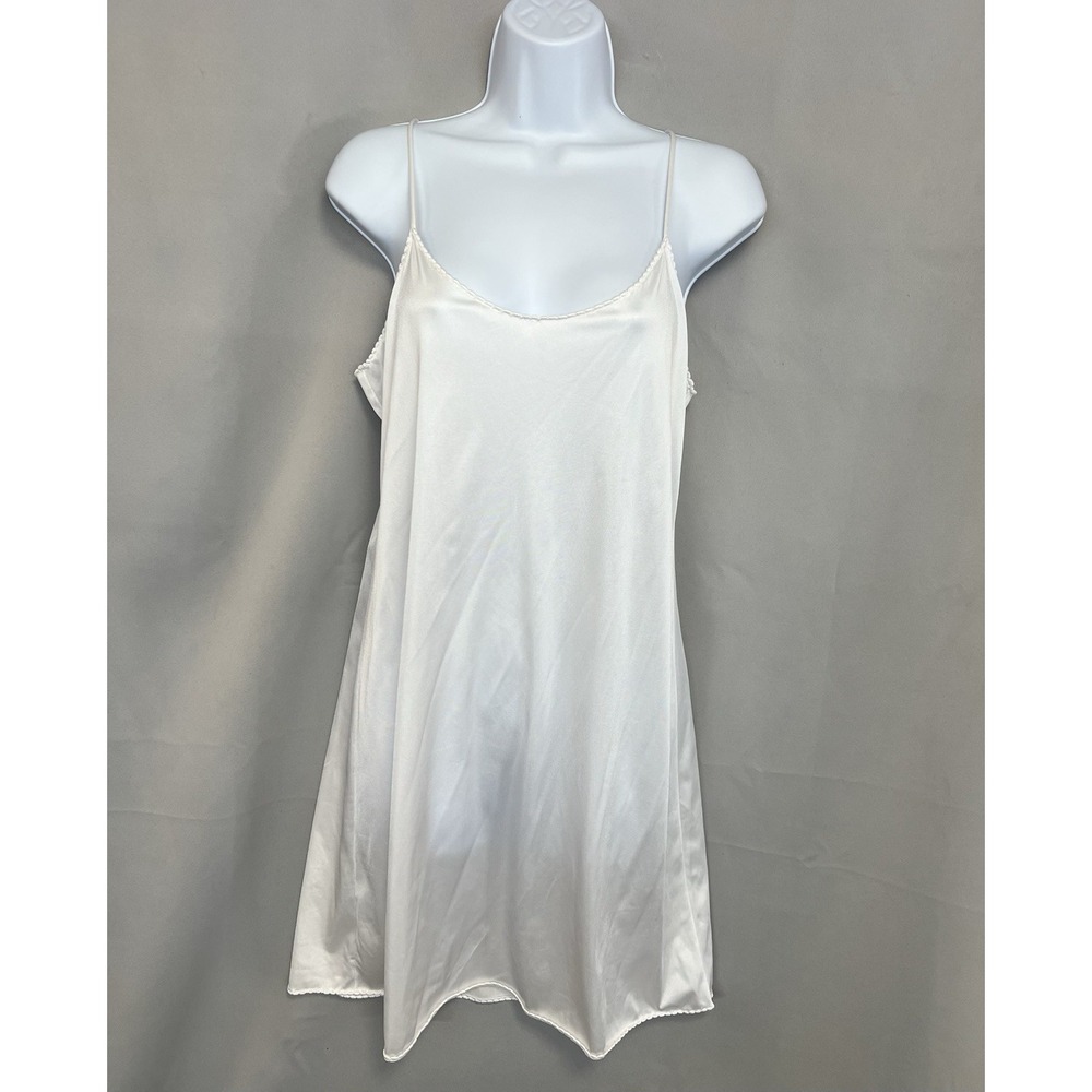 Vassarette Vintage white Full Slip Size 34 Nylon Lace Lingerie sexy